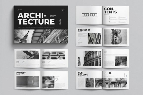 Download Architecture Brochure Template Landscape - Premium Resources